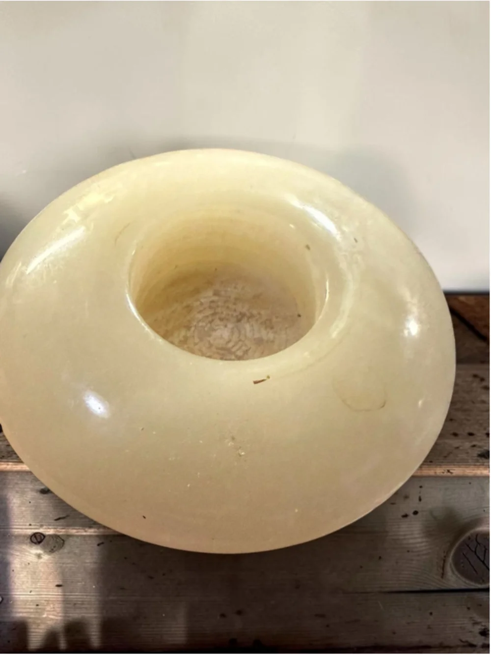 Vintage Turned alabaster (or onyx marble) candle holders set of 2